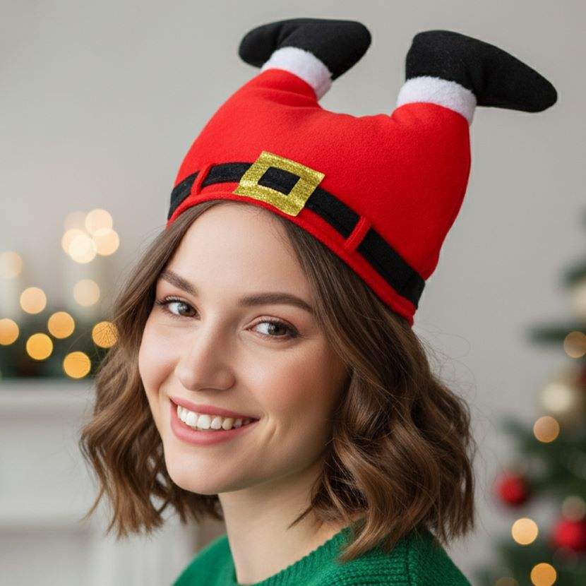 Plush Santa Chimney Christmas Hat - Madeline Love - Flyclothing LLC