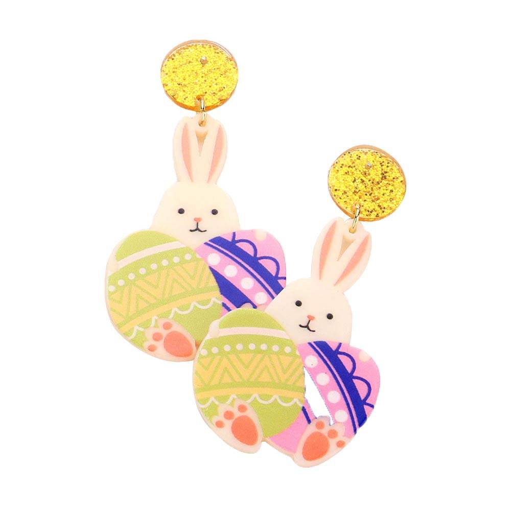 Resin Easter Bunny Eggs Dangle Earrings - Madeline Love - Flyclothing LLC