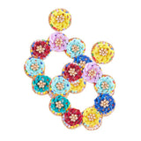 Sequin Flower Cluster Dangle Earrings - Madeline Love - Flyclothing LLC