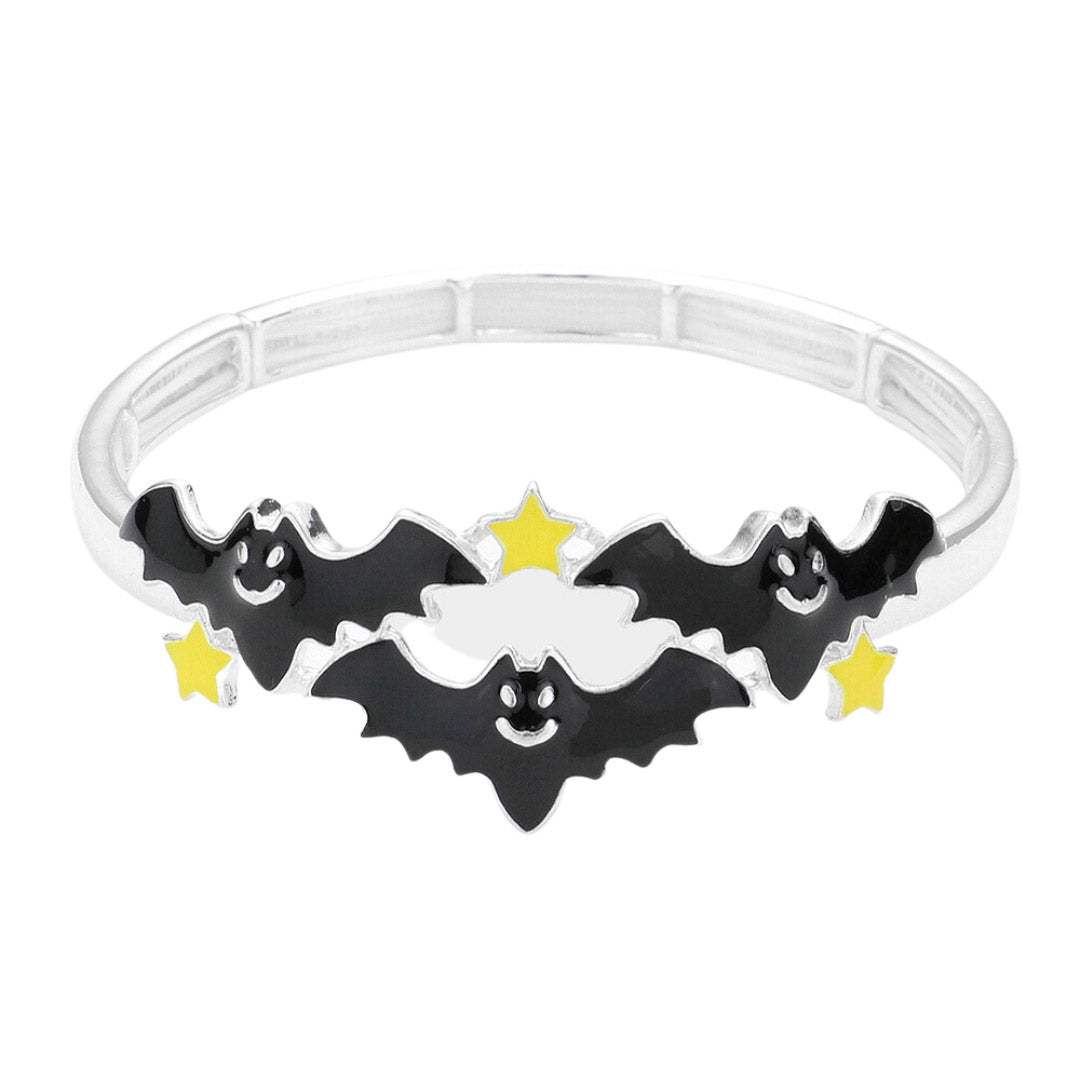 Halloween Bat Enamel Stretch Bracelet - Madeline Love - Flyclothing LLC