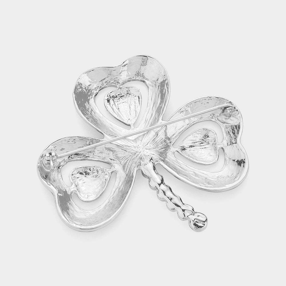 Lacquered Clover Brooch - Madeline Love - Flyclothing LLC