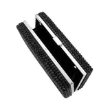 Studded Bling Rectangle Evening Clutch Crossbody Bag - Madeline Love - Flyclothing LLC