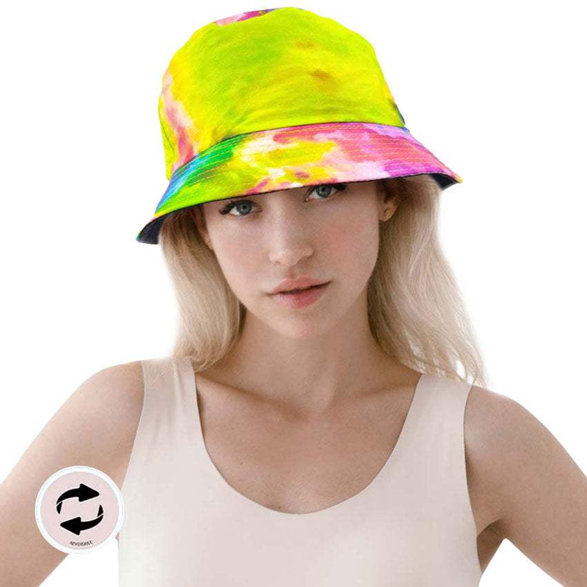 Tie Dye Reversible Bucket Hat - Madeline Love - Flyclothing LLC
