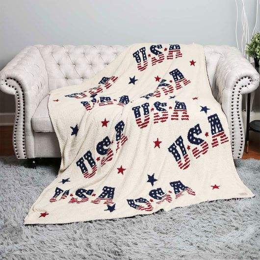 USA Stars Throw Blanket - Madeline Love - Flyclothing LLC