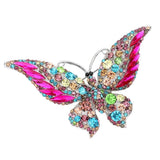Glass Crystal Butterfly Pin Brooch - Madeline Love - Flyclothing LLC