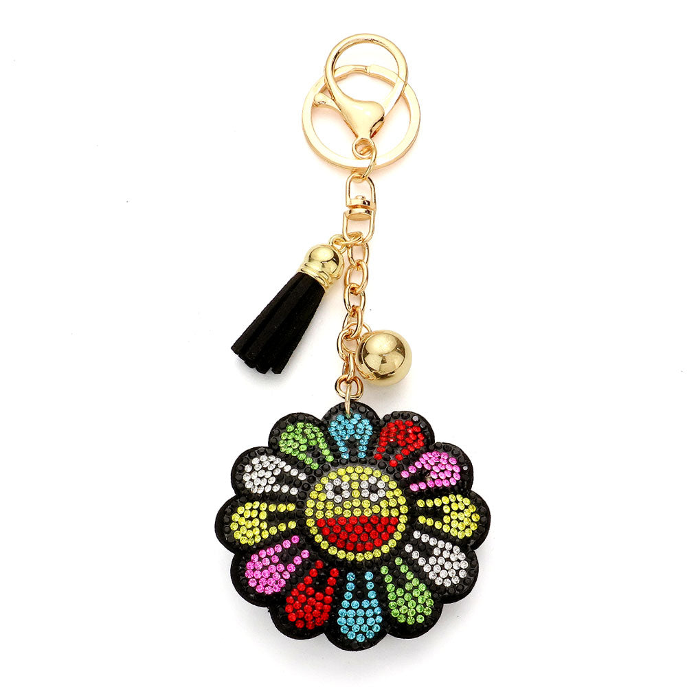 Bling Smile Flower Tassel Bag Charm - Madeline Love - Flyclothing LLC