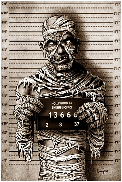 Black Market Art Company Mummy Mugshot Print