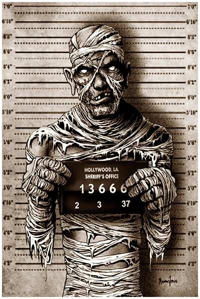 Black Market Art Company Mummy Mugshot Print - Black Market Art Company - Flyclothing LLC