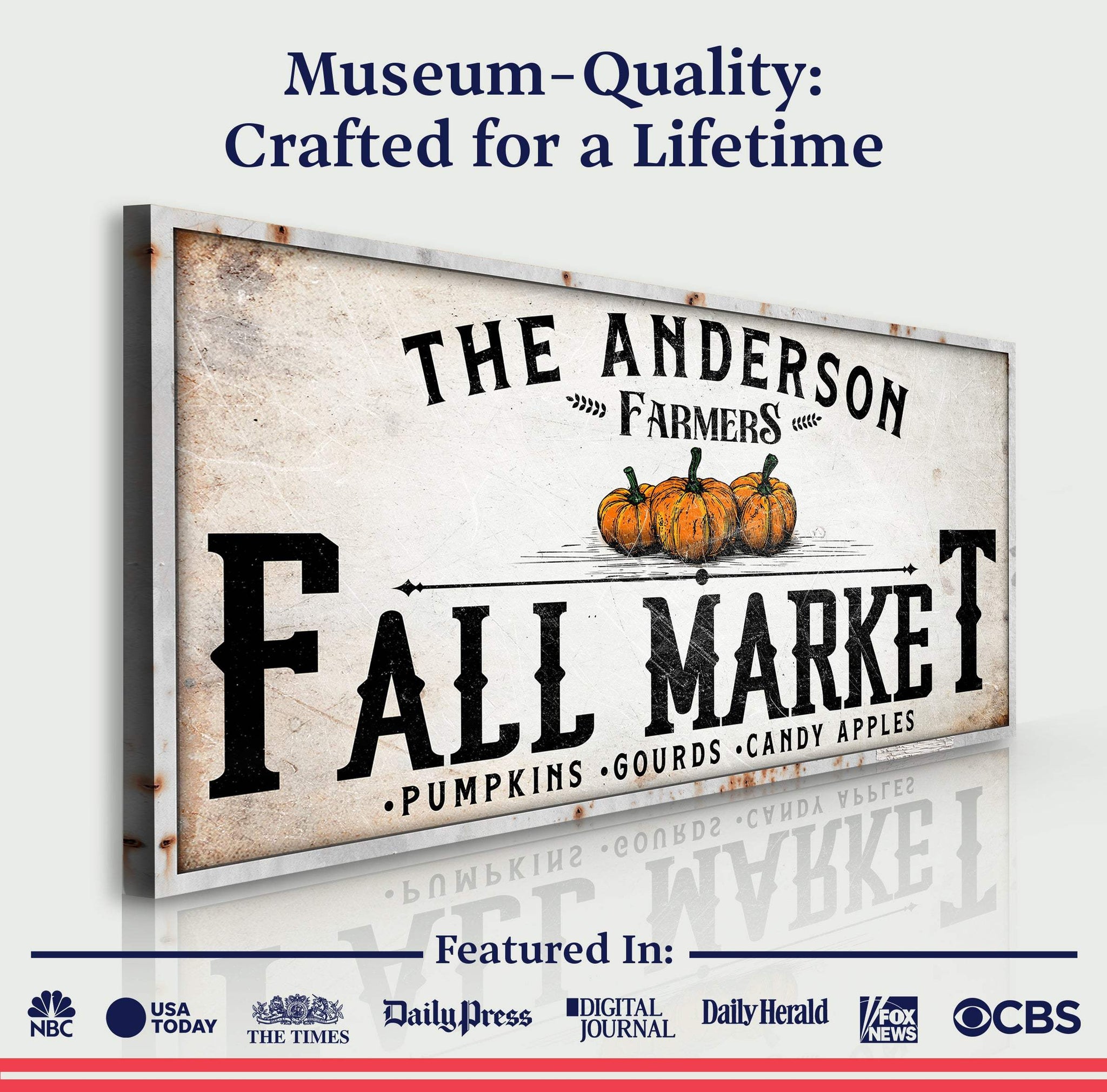 Farmers Fall Market Sign - Tailored Canvases - Flyclothing LLC