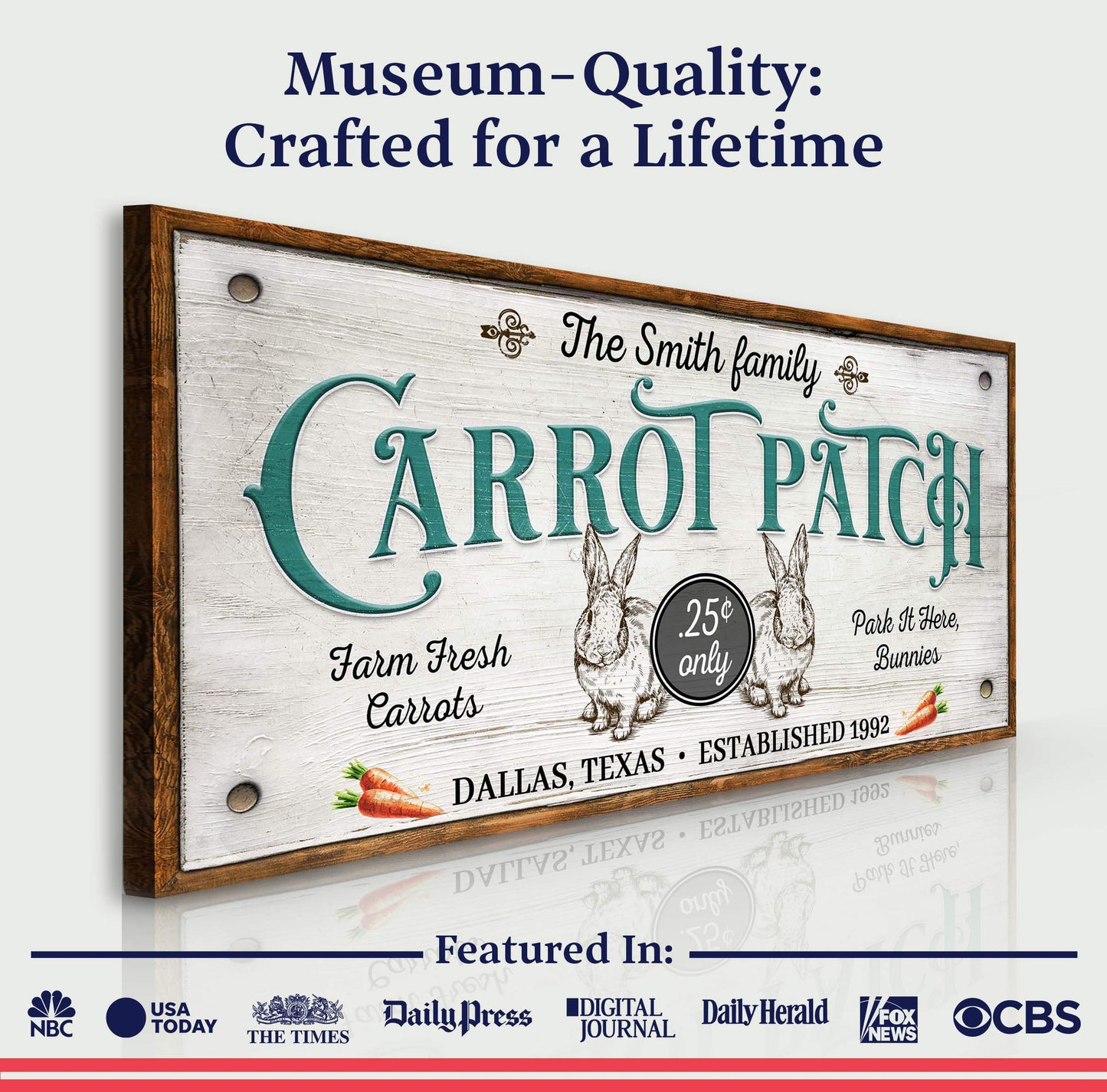 Farm Fresh Carrot Patch Sign II - Tailored Canvases - Flyclothing LLC