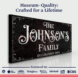 Personalized Gothic Sign - Tailored Canvases - Flyclothing LLC