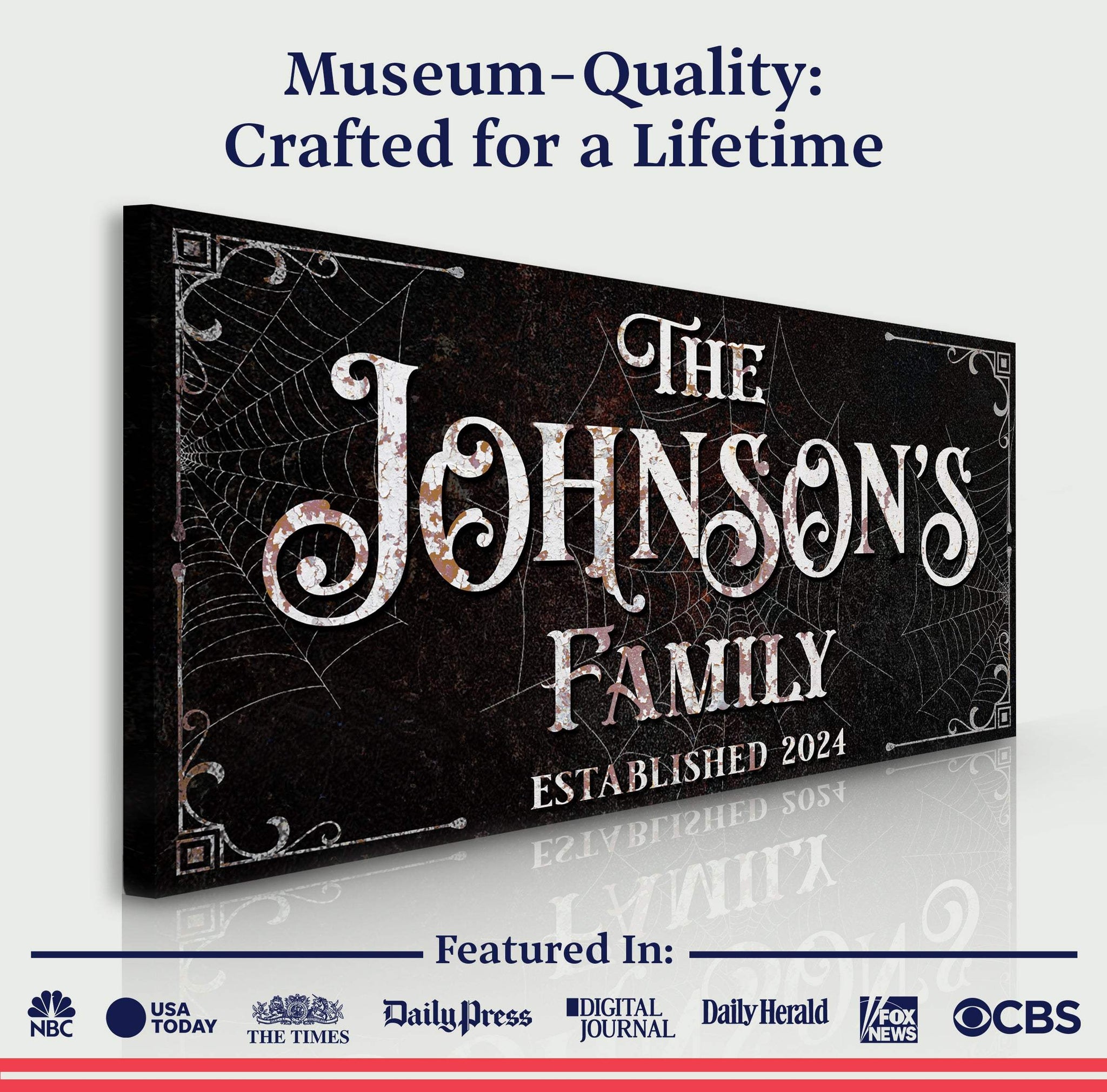 Personalized Gothic Sign - Tailored Canvases - Flyclothing LLC