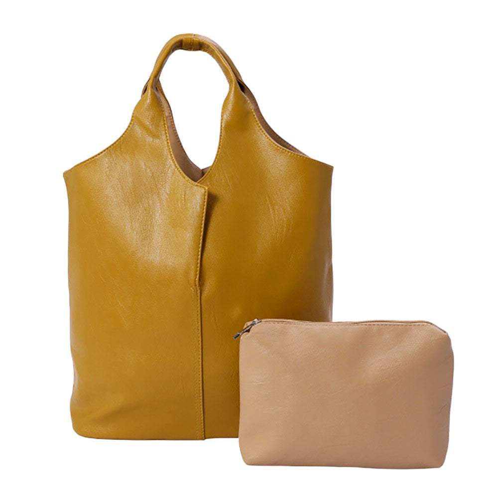 2PCS Reversible Metallic Tote and Pouch Bags - Madeline Love - Flyclothing LLC