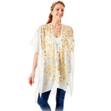 Black Embroidery Floral Cover Up Kimono Cardigan - Madeline Love - Flyclothing LLC