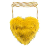 Faux Fur Heart Crossbody Bag - Madeline Love - Flyclothing LLC