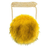 Faux Fur Round Crossbody Bag - Madeline Love - Flyclothing LLC