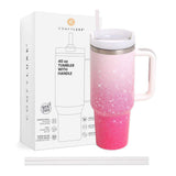 Gradient 40oz Double Wall Stainless Steel Tumbler With Handle - Madeline Love - Flyclothing LLC
