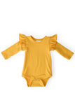 Mustard L/S Flutter Bodysuit