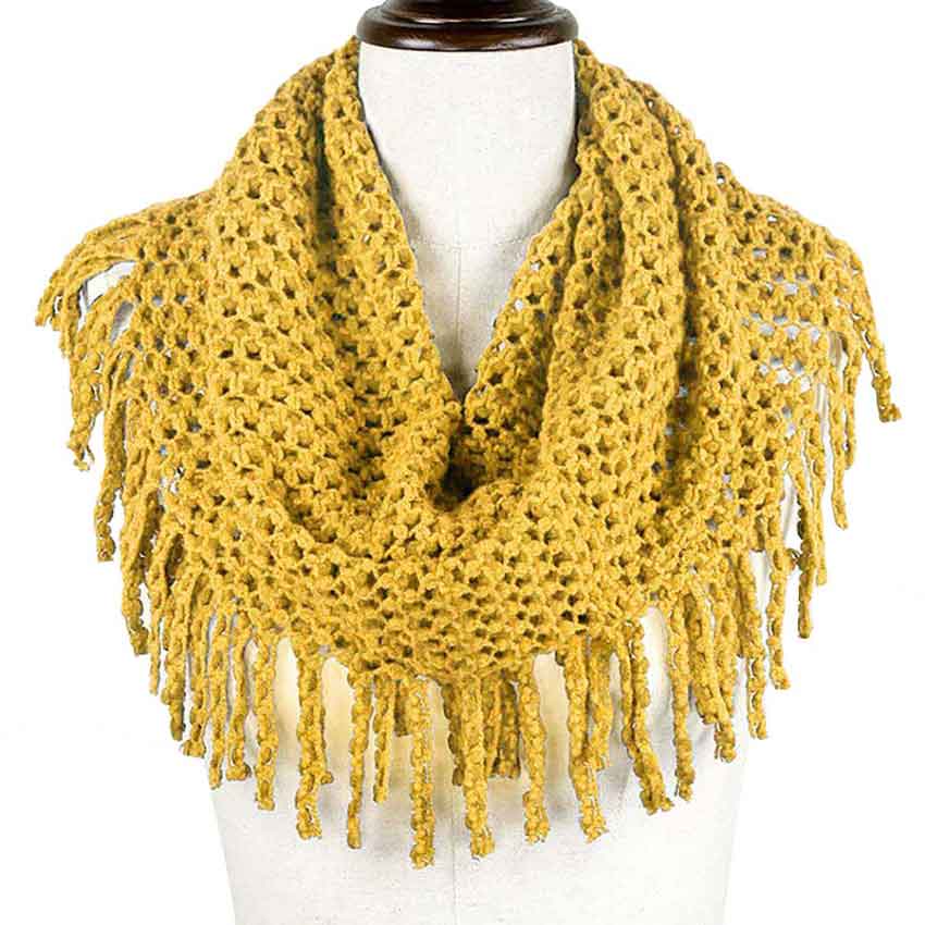 Mini Tube Fringe Scarf - Madeline Love - Flyclothing LLC