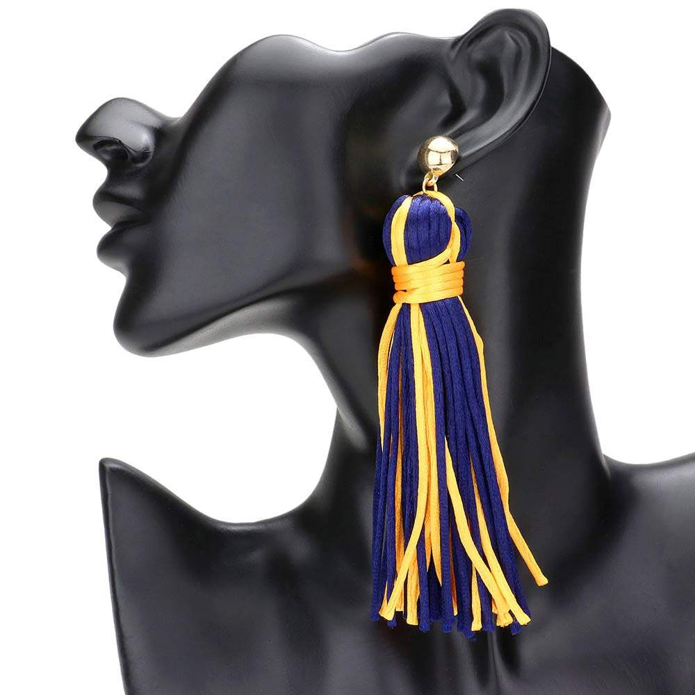 Yarn Tassel Dangle Earrings - Madeline Love - Flyclothing LLC