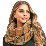 Plaid Check Infinity Scarf - Madeline Love - Flyclothing LLC