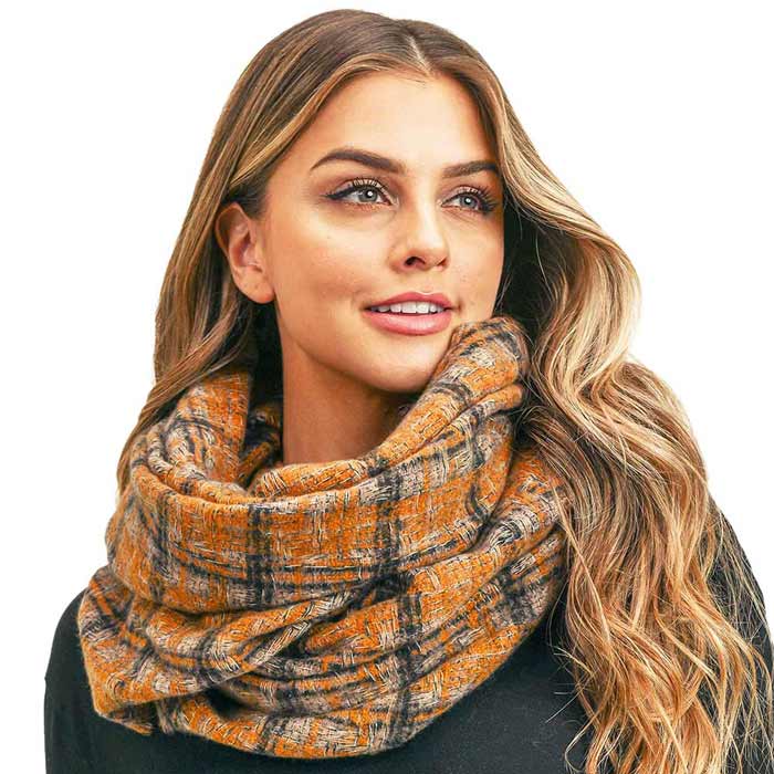 Plaid Check Infinity Scarf - Madeline Love - Flyclothing LLC