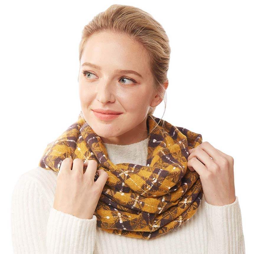 Plaid Check Infinity Super Soft Scarf - Madeline Love - Flyclothing LLC
