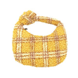 Plaid Check Patterned Sherpa Tote Bag - Madeline Love - Flyclothing LLC