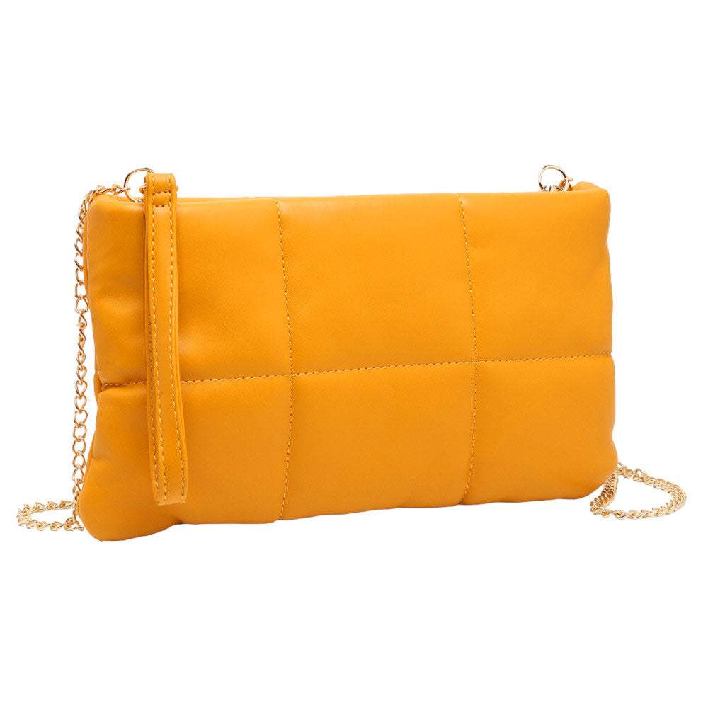 Quilted Solid Faux Leather Crossbody Bag - Madeline Love - Flyclothing LLC