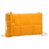 Quilted Solid Faux Leather Crossbody Bag - Madeline Love - Flyclothing LLC