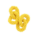 Seed Beaded Double Open Circle Link Dangle Earrings - Madeline Love - Flyclothing LLC
