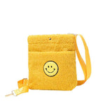 Smile Pointed Sherpa Rectangle Crossbody Bag - Madeline Love - Flyclothing LLC