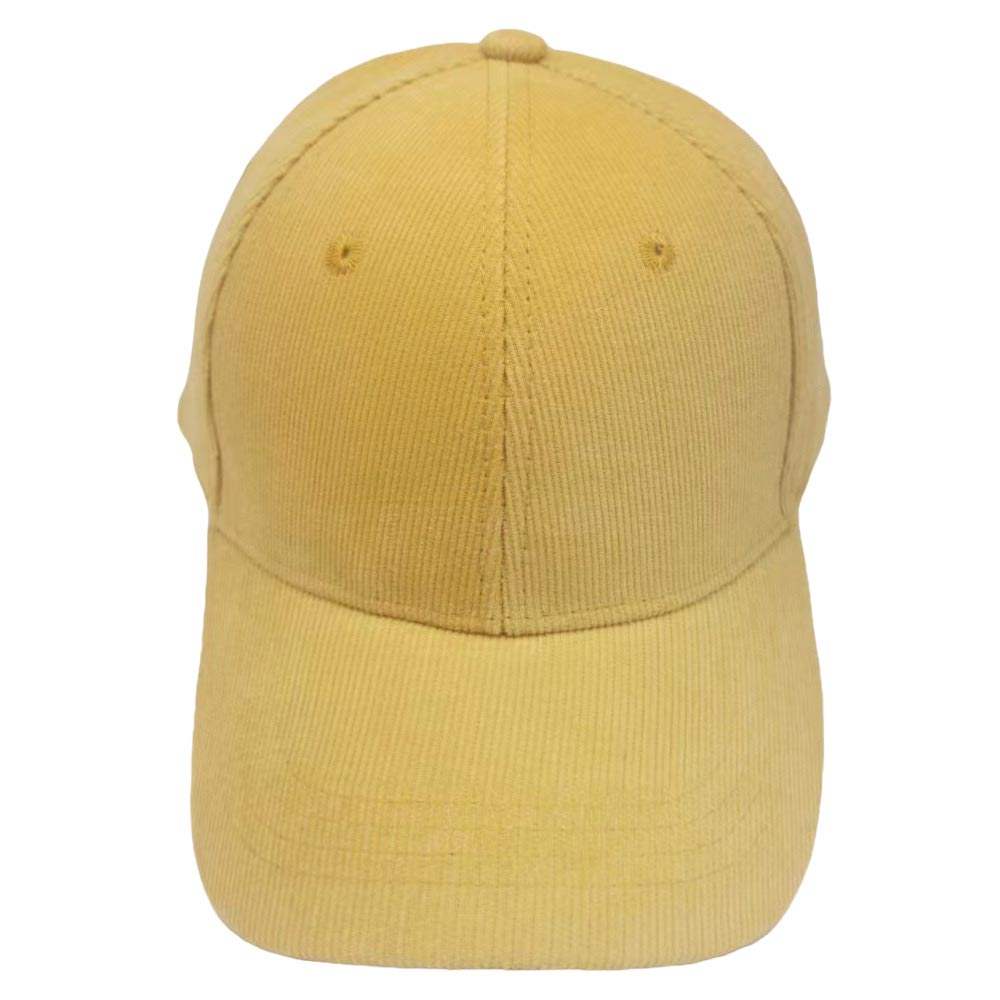 Solid Corduroy Baseball Cap - Madeline Love - Flyclothing LLC