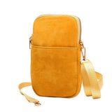Solid Faux Suede Crossbody Bag - Madeline Love - Flyclothing LLC