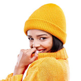 Solid Knit Beanie Hat - Madeline Love - Flyclothing LLC