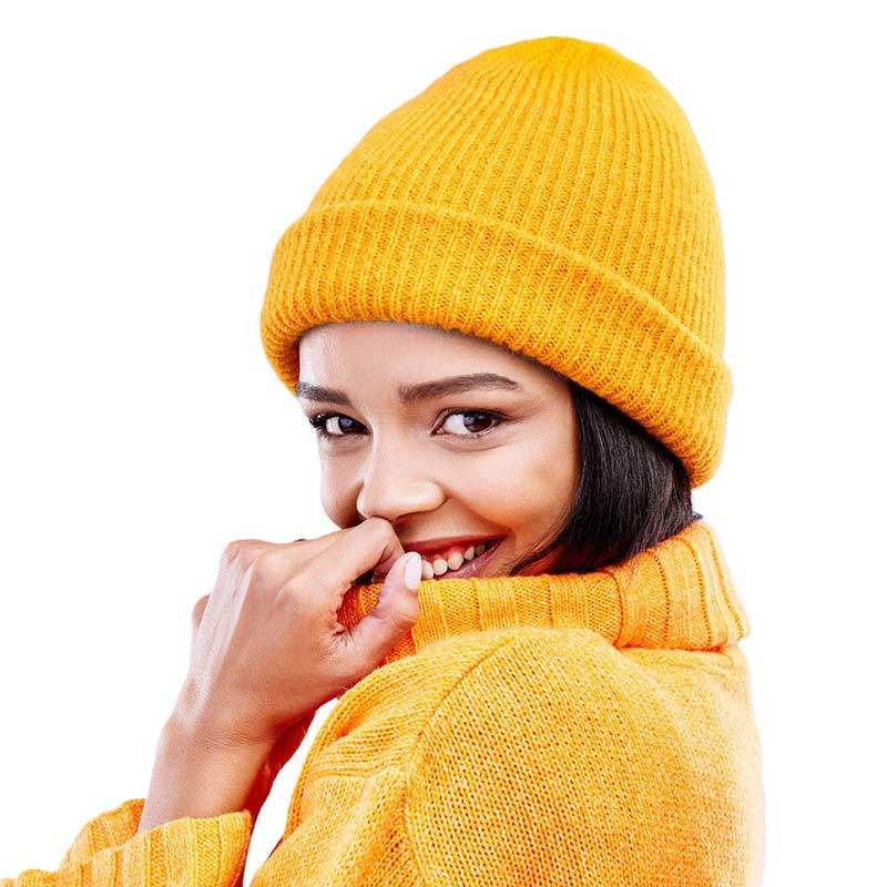 Solid Knit Beanie Hat - Madeline Love - Flyclothing LLC