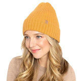 Solid Ribbed Cuff Beanie Hat - Madeline Love - Flyclothing LLC