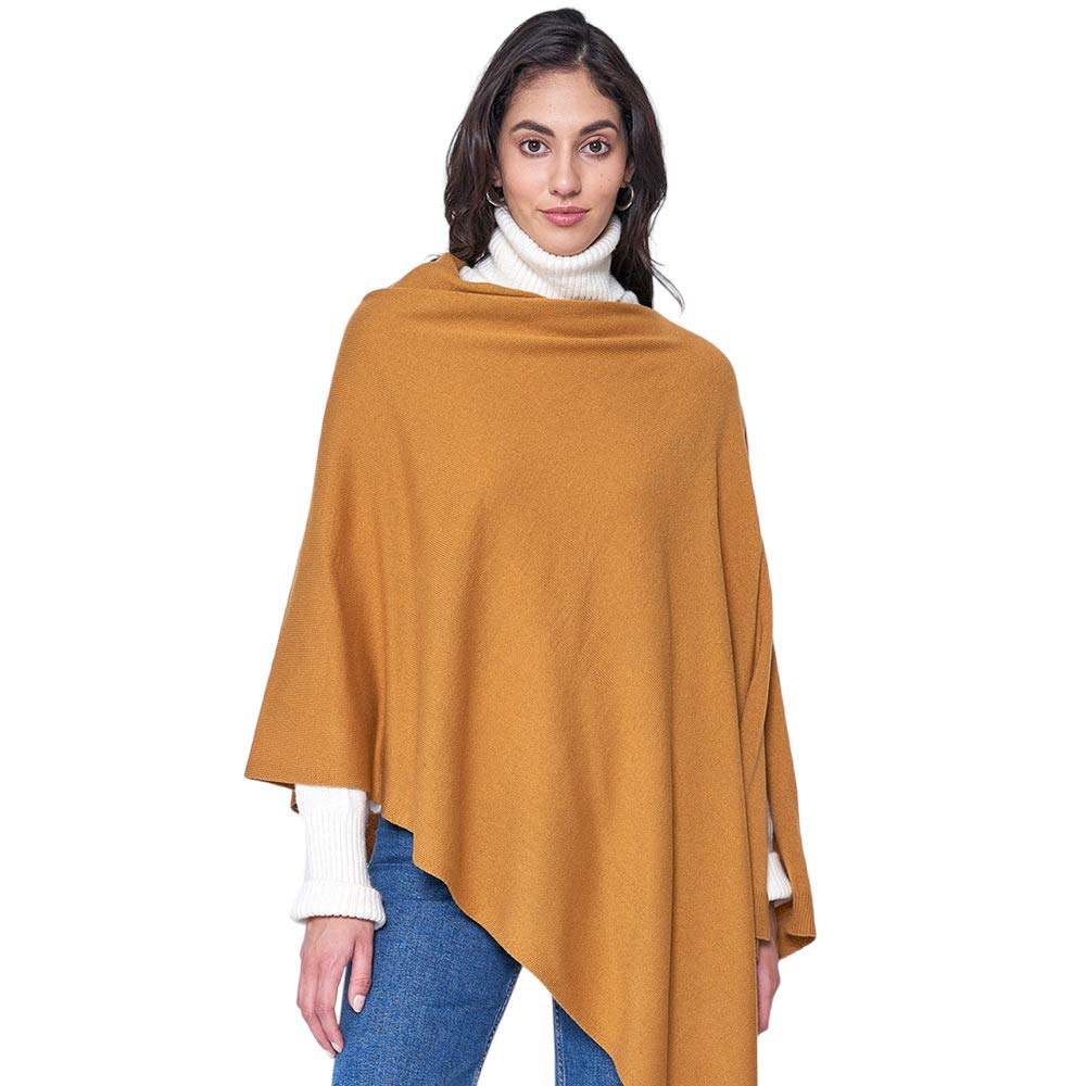 Solid Scarf Poncho - Madeline Love - Flyclothing LLC
