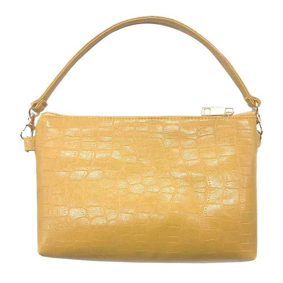 Faux Croc Patterned Tote Bag - Madeline Love - Flyclothing LLC
