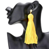 Yarn Tassel Dangle Earrings - Madeline Love - Flyclothing LLC
