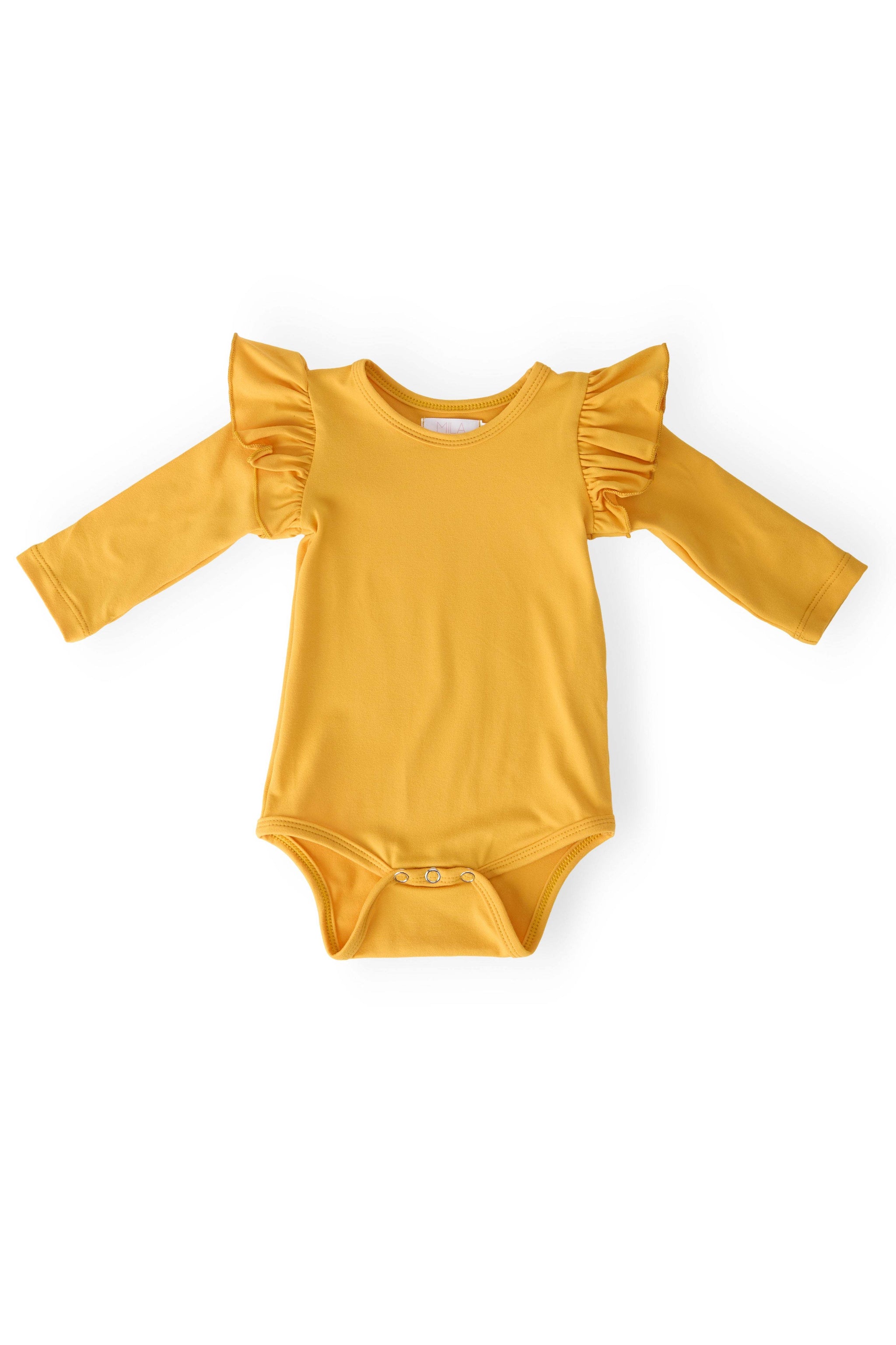 Mustard L/S Flutter Bodysuit - Mila & Rose ® - Flyclothing LLC