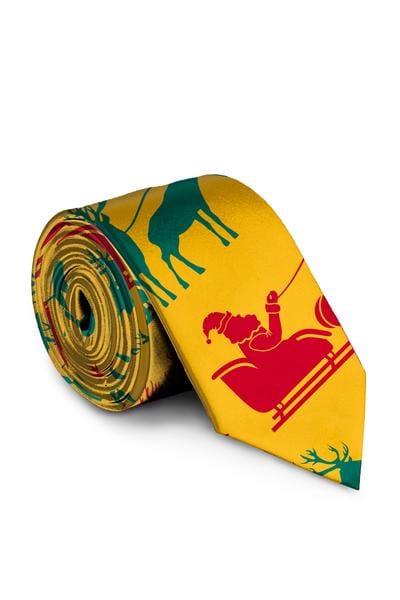 The Mustard Sleighs | Christmas Tie - Shinesty