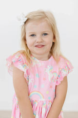My Little Unicorn Flutter Sleeve Twirl Dress - Mila & Rose ® - Flyclothing LLC
