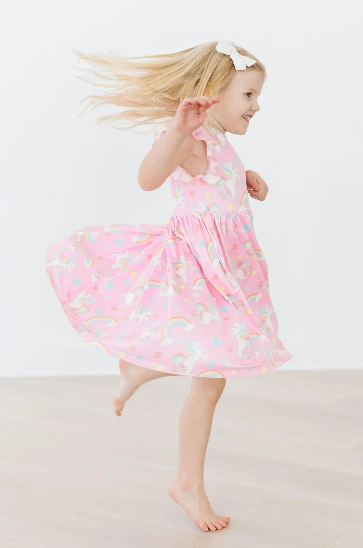 My Little Unicorn Flutter Sleeve Twirl Dress - Mila & Rose ® - Flyclothing LLC