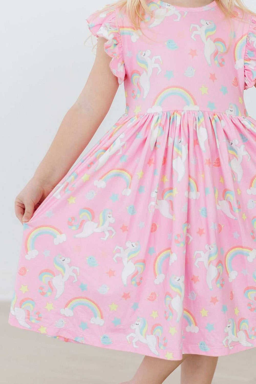 My Little Unicorn Flutter Sleeve Twirl Dress - Mila & Rose ® - Flyclothing LLC