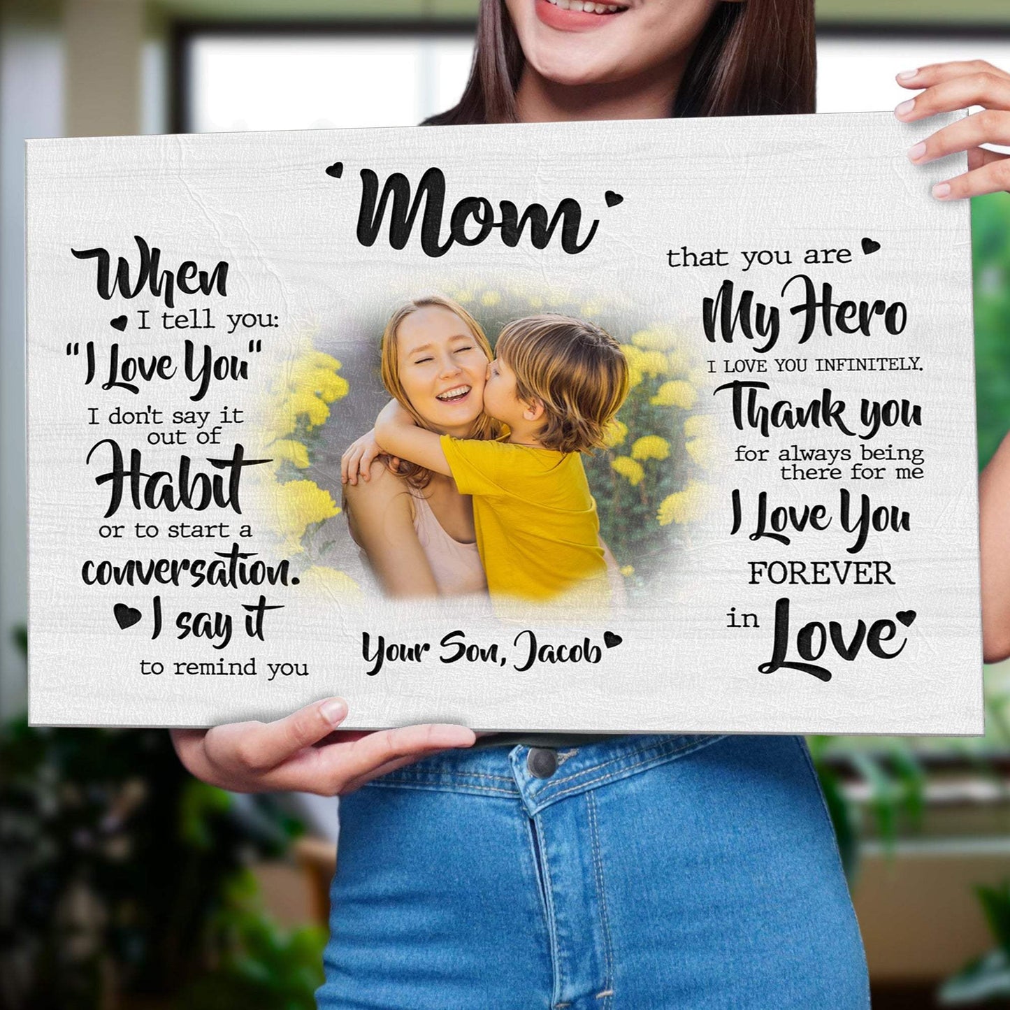 Mother's Day Sign My Hero - Tailored Canvases - Flyclothing LLC