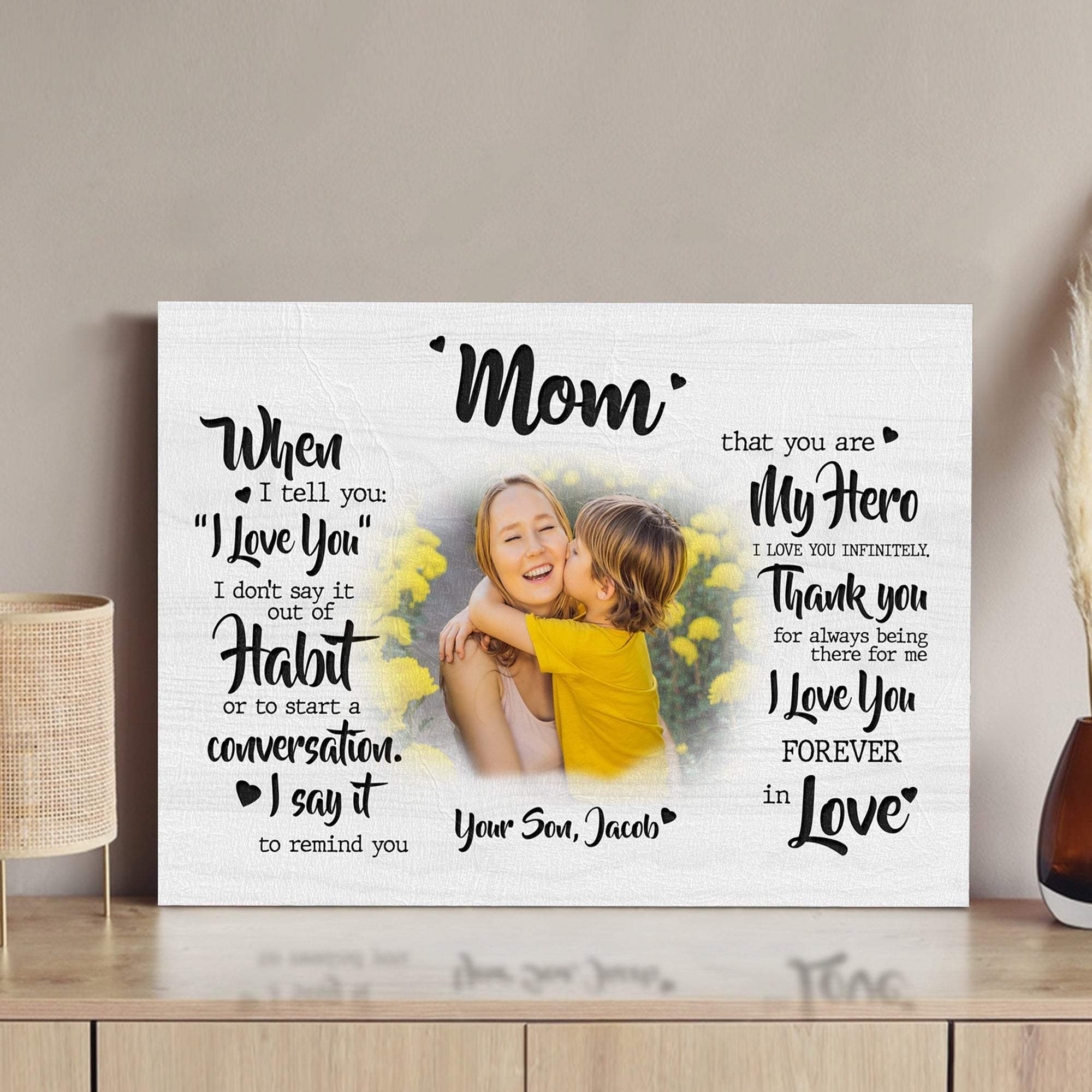 Mother's Day Sign My Hero - Tailored Canvases - Flyclothing LLC