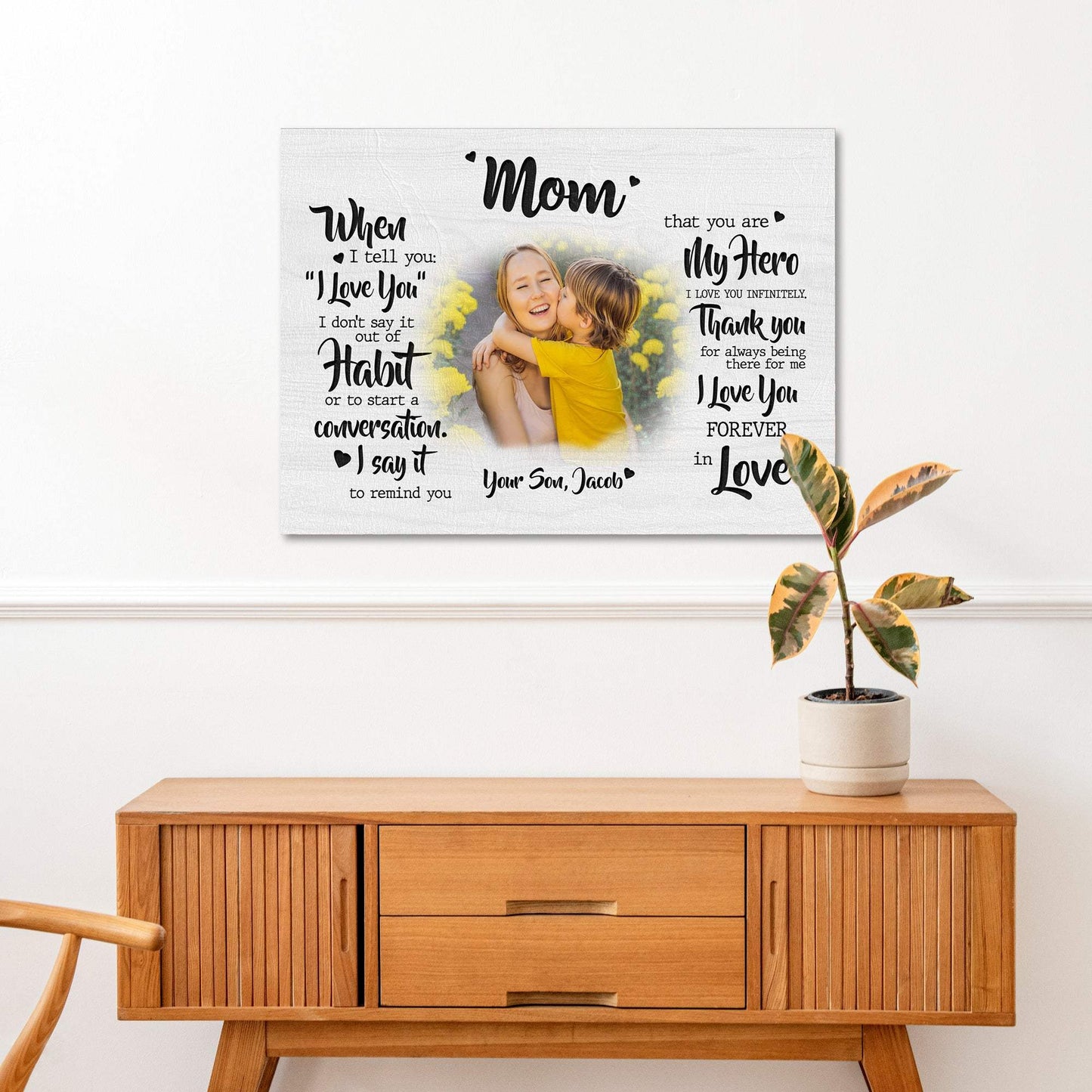 Mother's Day Sign My Hero - Tailored Canvases - Flyclothing LLC