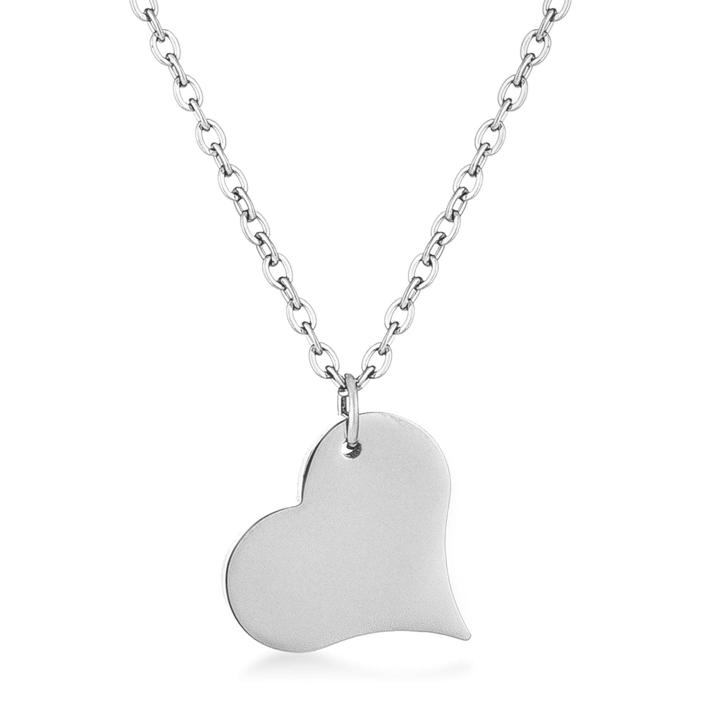 Silvertone Heart Pendant - JGI