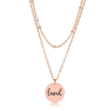 Delicate Rose Gold Plated loved Necklace - JGI